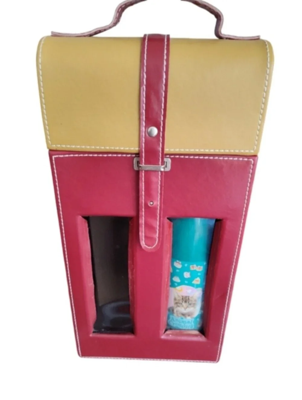 Vans Gifts Double Standard Wine Leather  Carrie GUC With Gift Inside